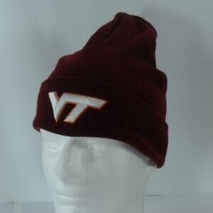 Virginia Tech VT Hokies Embroidered Winter Beanie Cap Hat Top Of The World TOTW